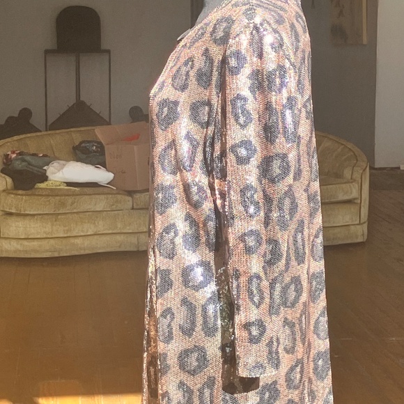 Nicole Miller cheetah print sequin dress - Picture 9 of 15